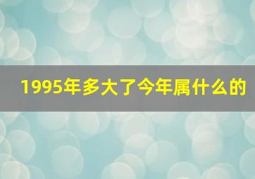 1995年多大了今年属什么的