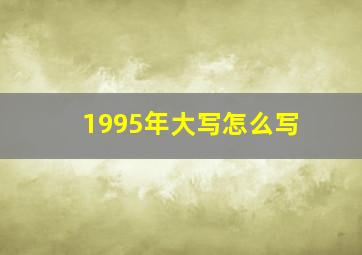 1995年大写怎么写