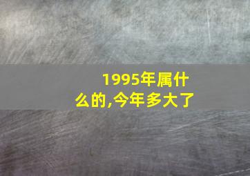 1995年属什么的,今年多大了