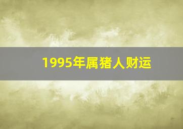 1995年属猪人财运