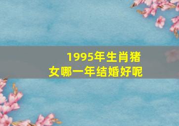 1995年生肖猪女哪一年结婚好呢