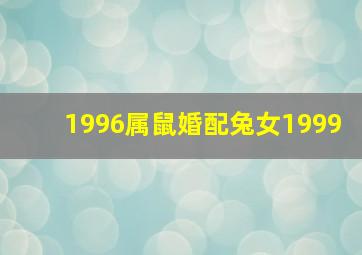 1996属鼠婚配兔女1999