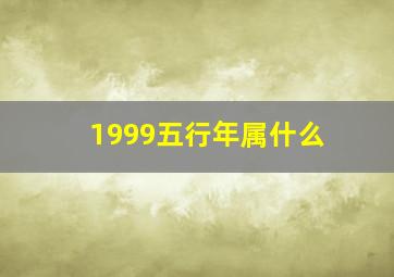 1999五行年属什么