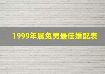 1999年属兔男最佳婚配表