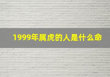 1999年属虎的人是什么命