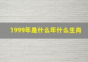 1999年是什么年什么生肖