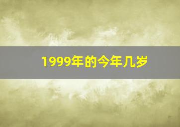 1999年的今年几岁