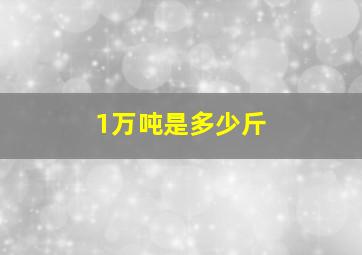 1万吨是多少斤