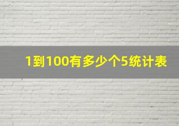 1到100有多少个5统计表