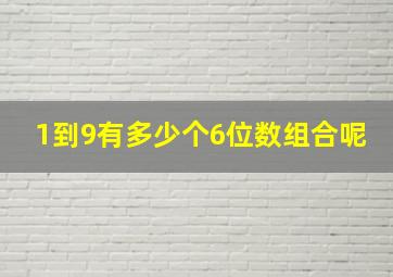 1到9有多少个6位数组合呢