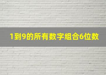 1到9的所有数字组合6位数