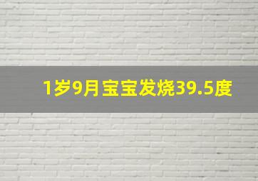 1岁9月宝宝发烧39.5度