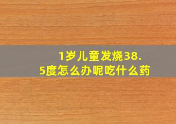 1岁儿童发烧38.5度怎么办呢吃什么药