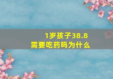 1岁孩子38.8需要吃药吗为什么