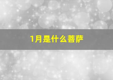 1月是什么菩萨