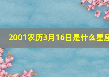 2001农历3月16日是什么星座