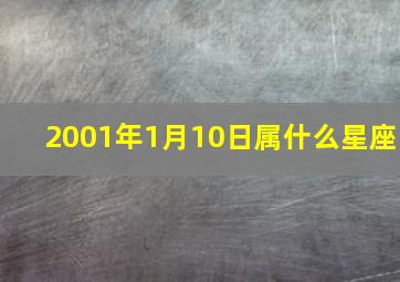 2001年1月10日属什么星座