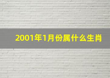 2001年1月份属什么生肖