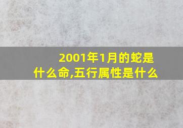 2001年1月的蛇是什么命,五行属性是什么