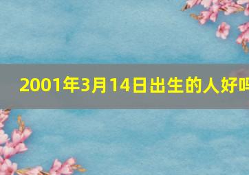 2001年3月14日出生的人好吗