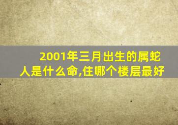 2001年三月出生的属蛇人是什么命,住哪个楼层最好