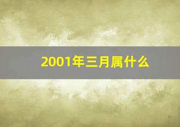 2001年三月属什么