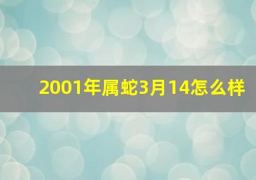 2001年属蛇3月14怎么样