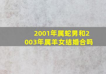 2001年属蛇男和2003年属羊女结婚合吗