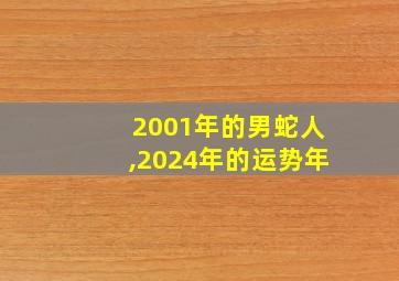 2001年的男蛇人,2024年的运势年