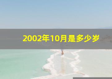 2002年10月是多少岁