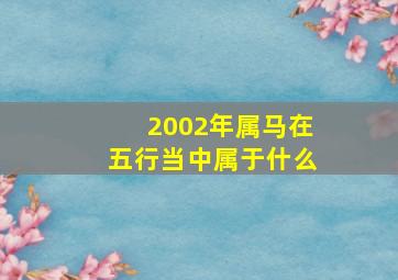 2002年属马在五行当中属于什么