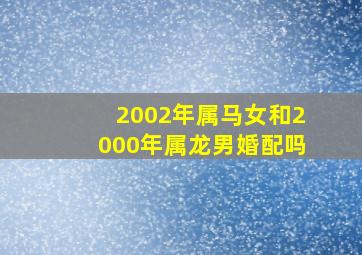 2002年属马女和2000年属龙男婚配吗