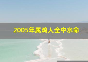 2005年属鸡人全中水命