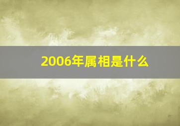 2006年属相是什么