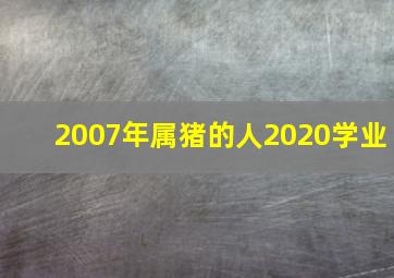 2007年属猪的人2020学业