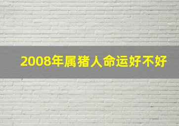 2008年属猪人命运好不好