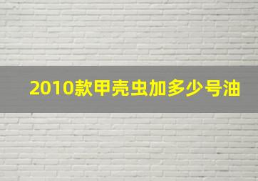 2010款甲壳虫加多少号油