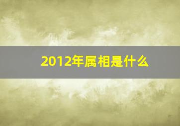 2012年属相是什么