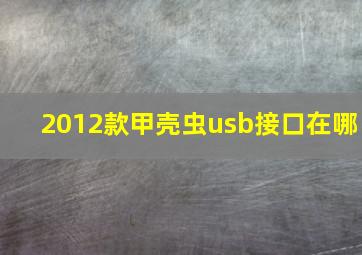 2012款甲壳虫usb接口在哪