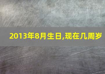 2013年8月生日,现在几周岁