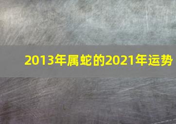 2013年属蛇的2021年运势