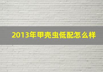 2013年甲壳虫低配怎么样