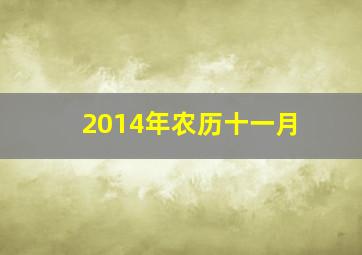 2014年农历十一月