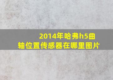 2014年哈弗h5曲轴位置传感器在哪里图片