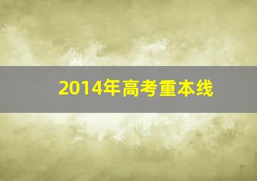 2014年高考重本线