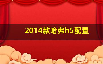 2014款哈弗h5配置