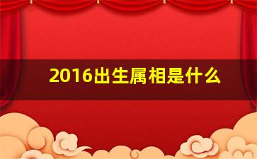 2016出生属相是什么