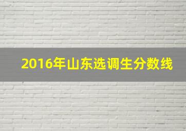 2016年山东选调生分数线