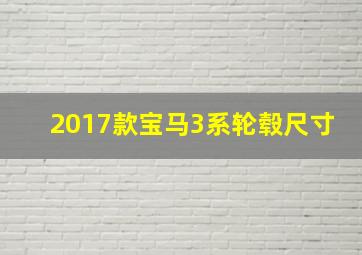 2017款宝马3系轮毂尺寸