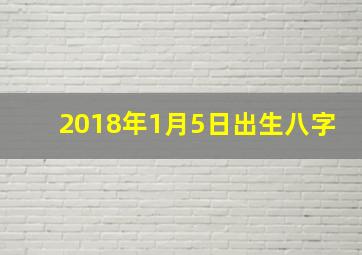 2018年1月5日出生八字